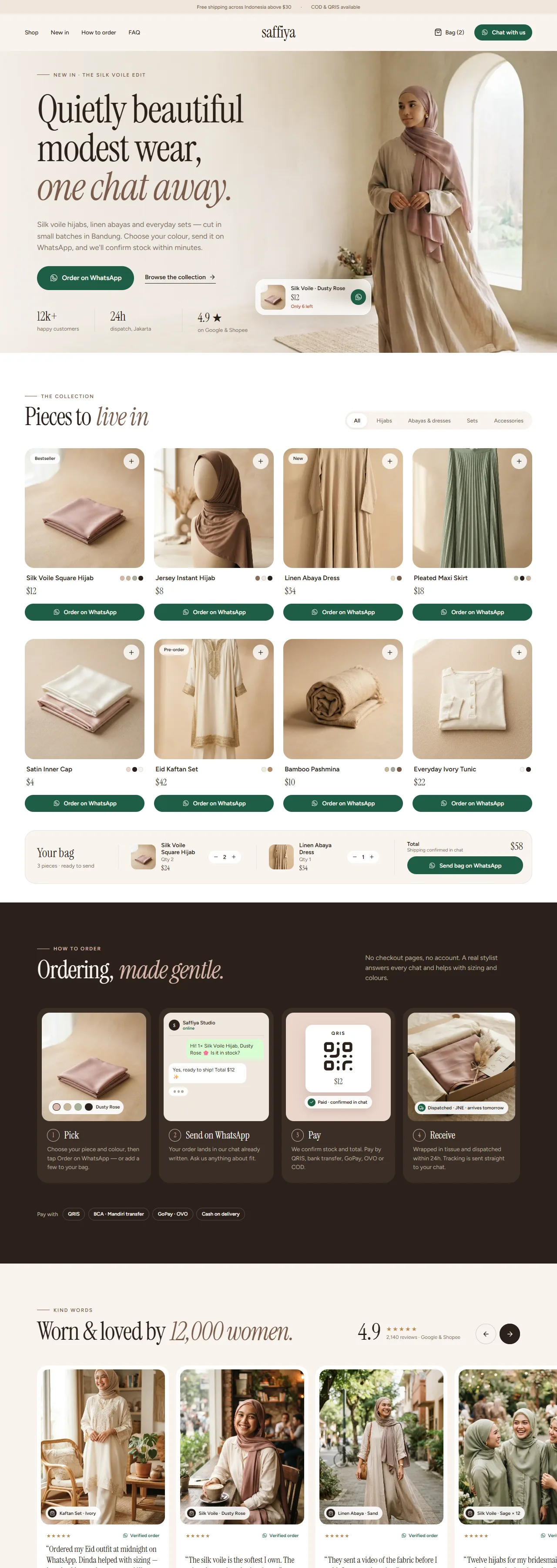Saffiya website, a sample project