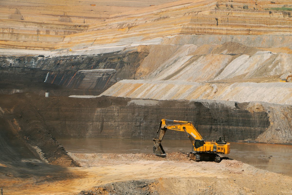 Benches of an open-pit mine